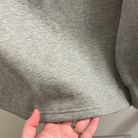 NWOT Urban Outfitters Oversized Grey Hoodie w/ Rhinestone Detailing Size XS - Picture 9 of 13